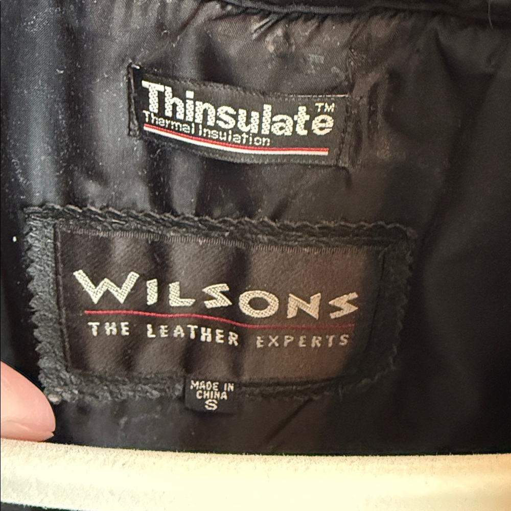 Wilson black leather jacket paisley burnout 80s 90s Whimsigoth dark romantic S - Picture 9 of 16